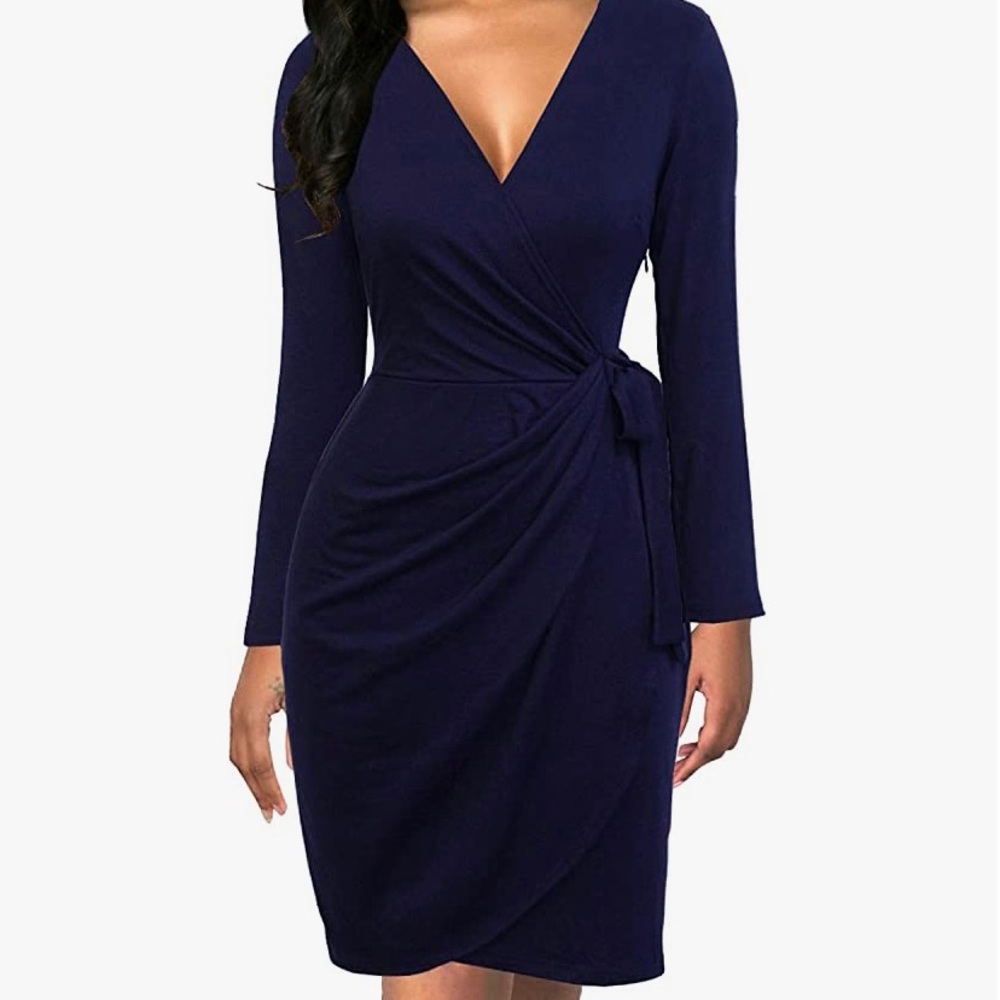 Women's Long Sleeve Wrap Dress